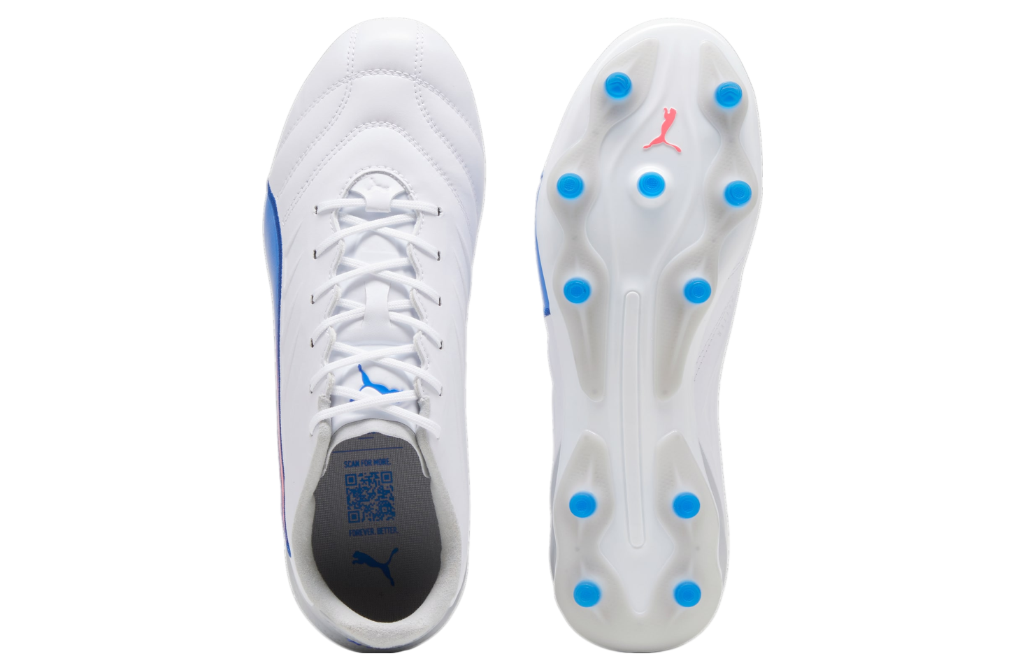 Puma King Pro FG/AG White / Bluemazing