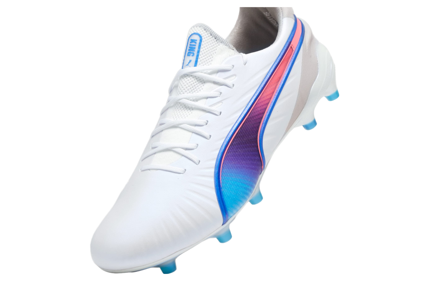 Puma King Ultimate FG/AG White / Bluemazing