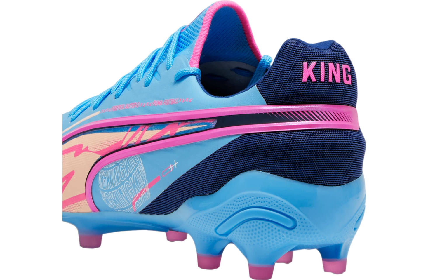 Puma King Ultimate Volume Up FG/AG Luminous Blue / Poison Pink