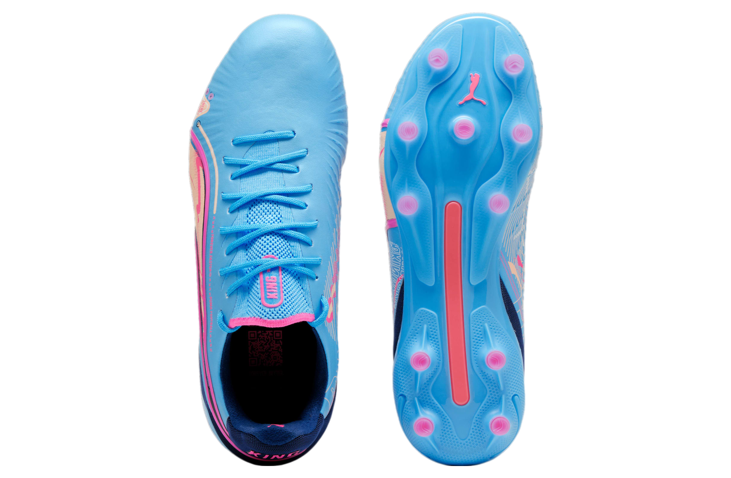 Puma King Ultimate Volume Up FG/AG Luminous Blue / Poison Pink