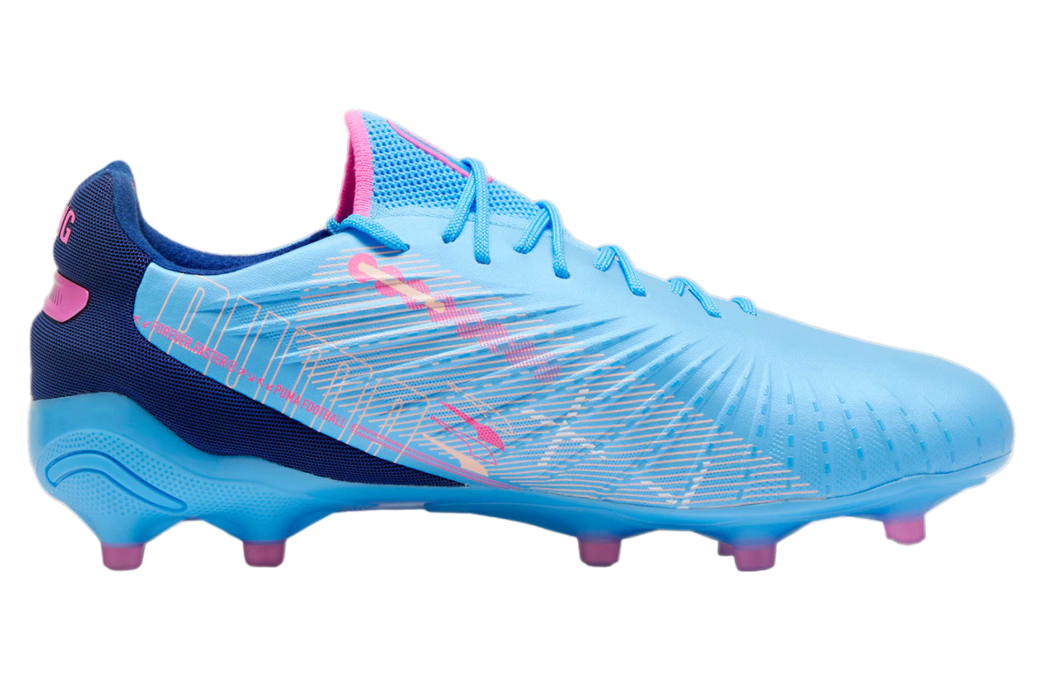 Puma King Ultimate Volume Up FG/AG Luminous Blue / Poison Pink