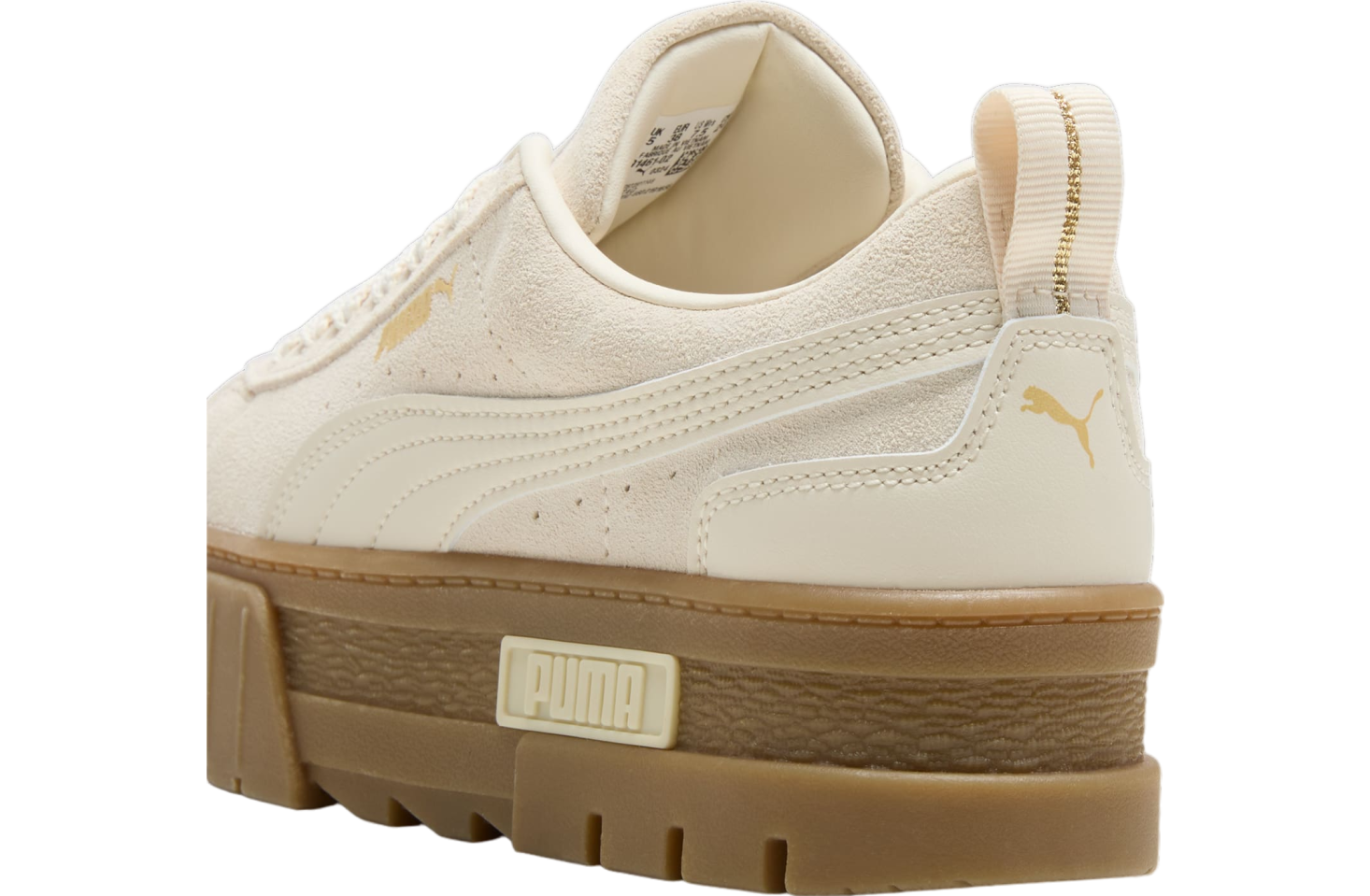 Puma Mayze Brushed Suede WMNS Alpine Snow / Gold