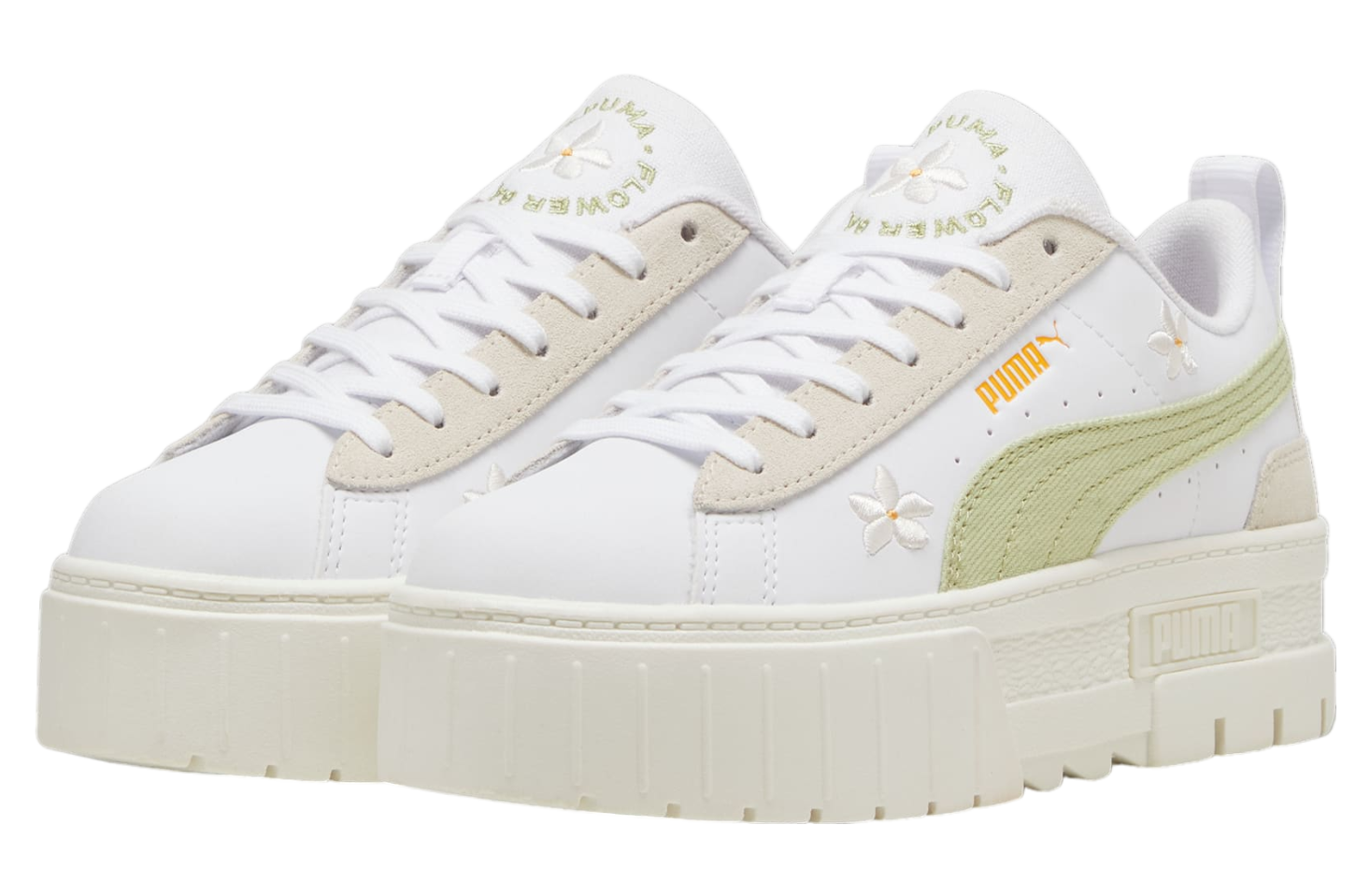 Puma Mayze Embroidery WMNS White / Pistachio Green