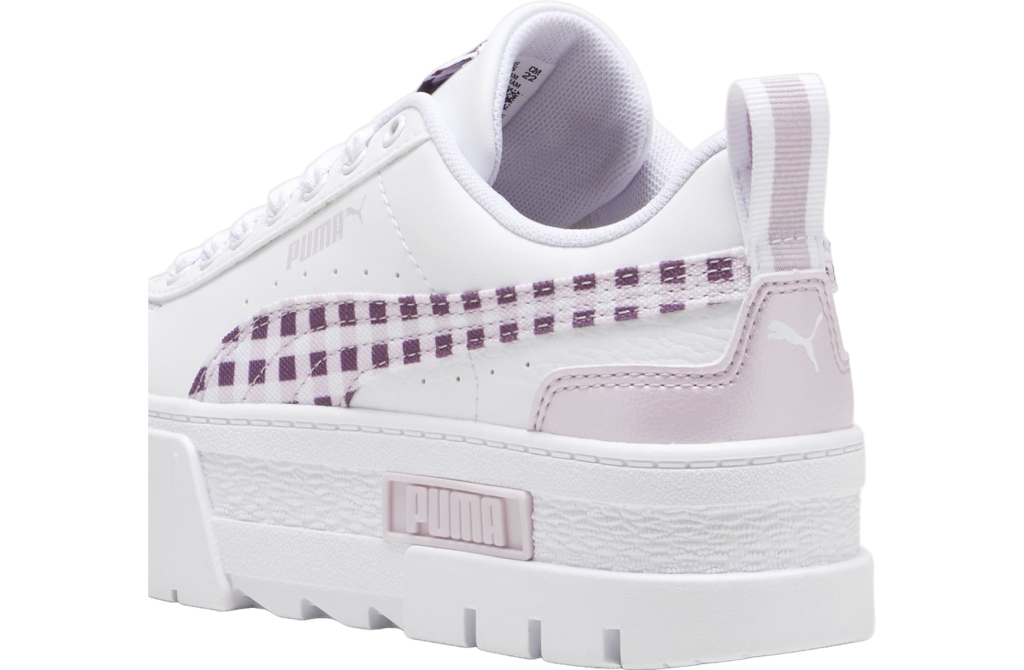 Puma Mayze Gingham Cozy GS White / Grape Mist