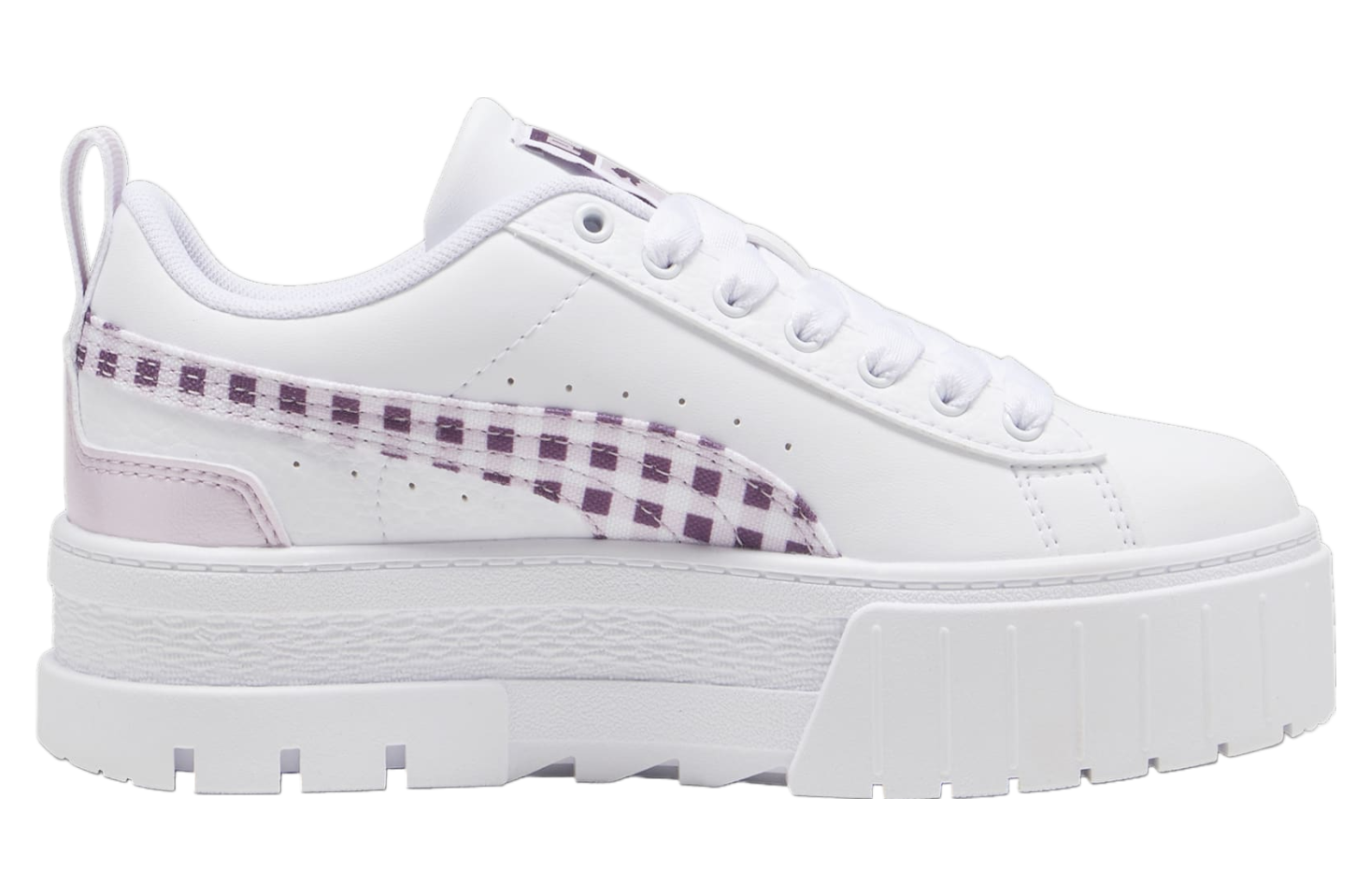 Puma Mayze Gingham Cozy GS White / Grape Mist