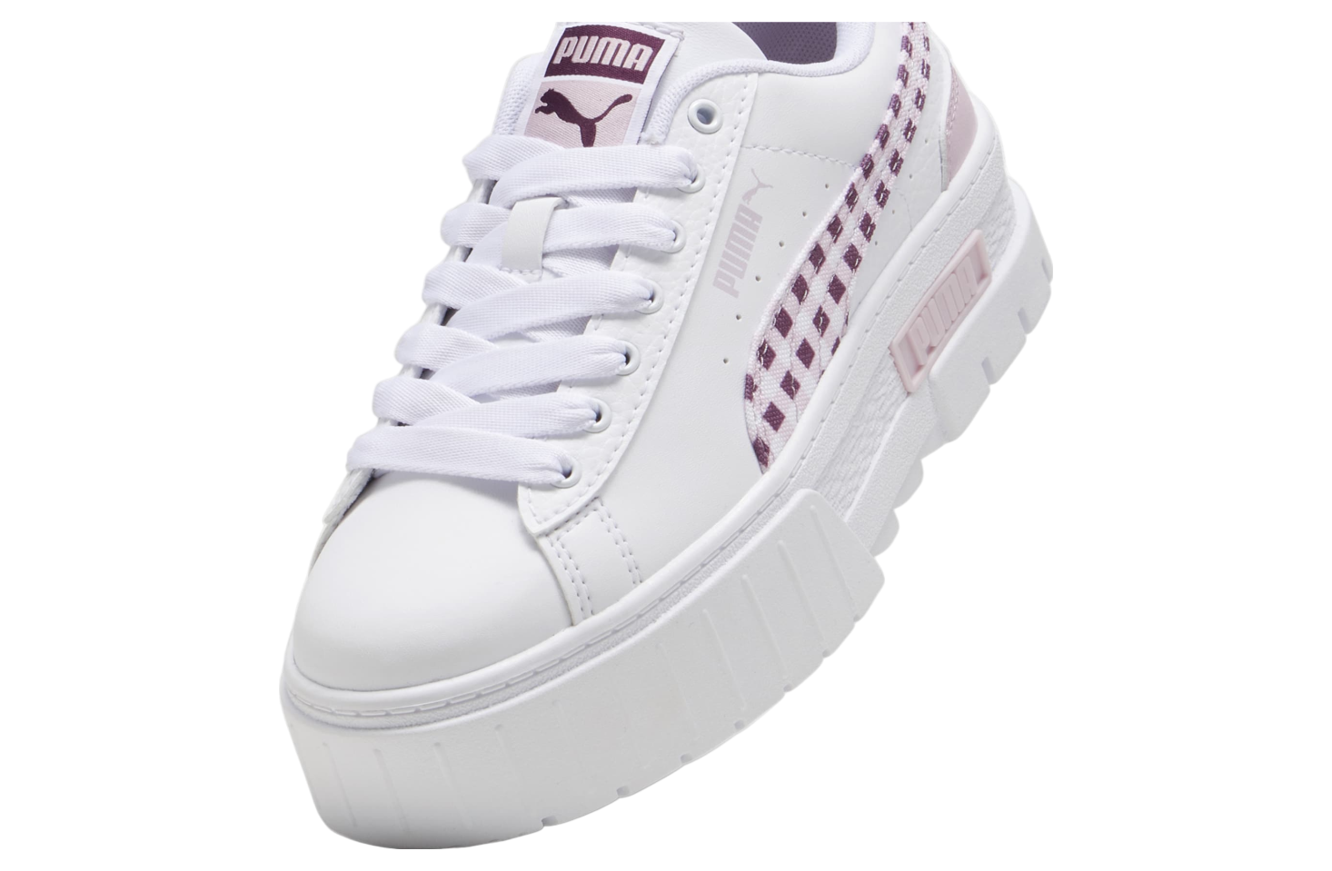 Puma Mayze Gingham Cozy GS White / Grape Mist