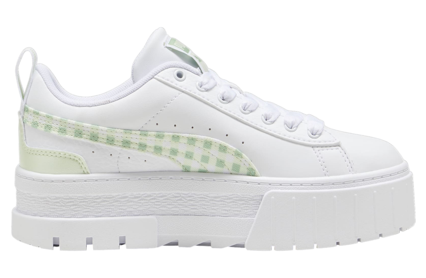 Puma Mayze Gingham Cozy GS White / Green Illusion