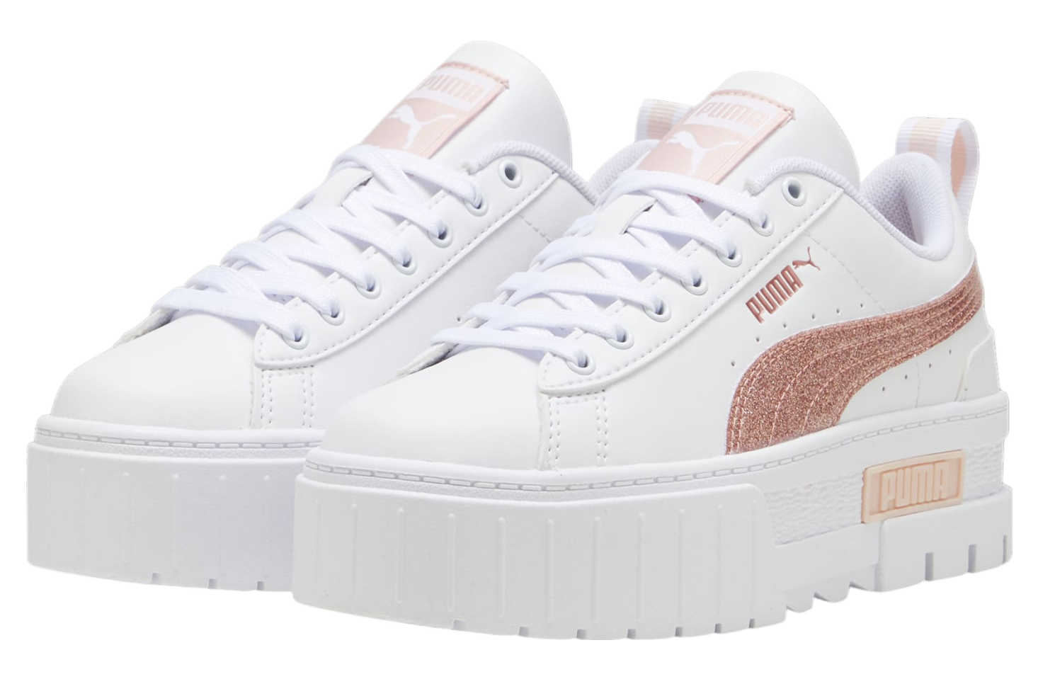 Puma Mayze Glitter Gs White / Rose Gold
