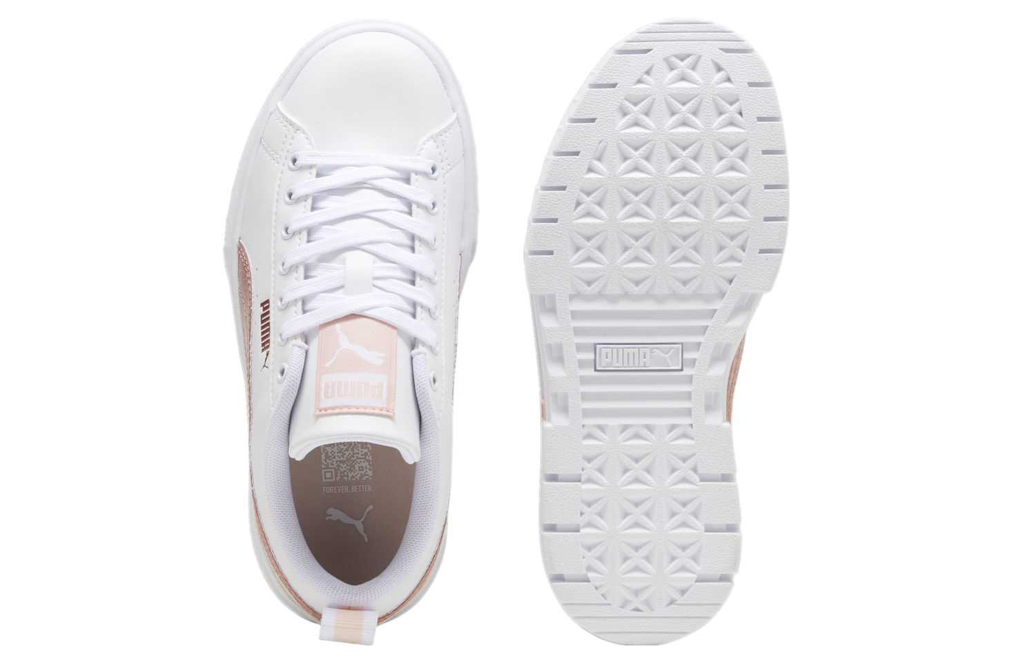 Puma Mayze Glitter Gs White / Rose Gold