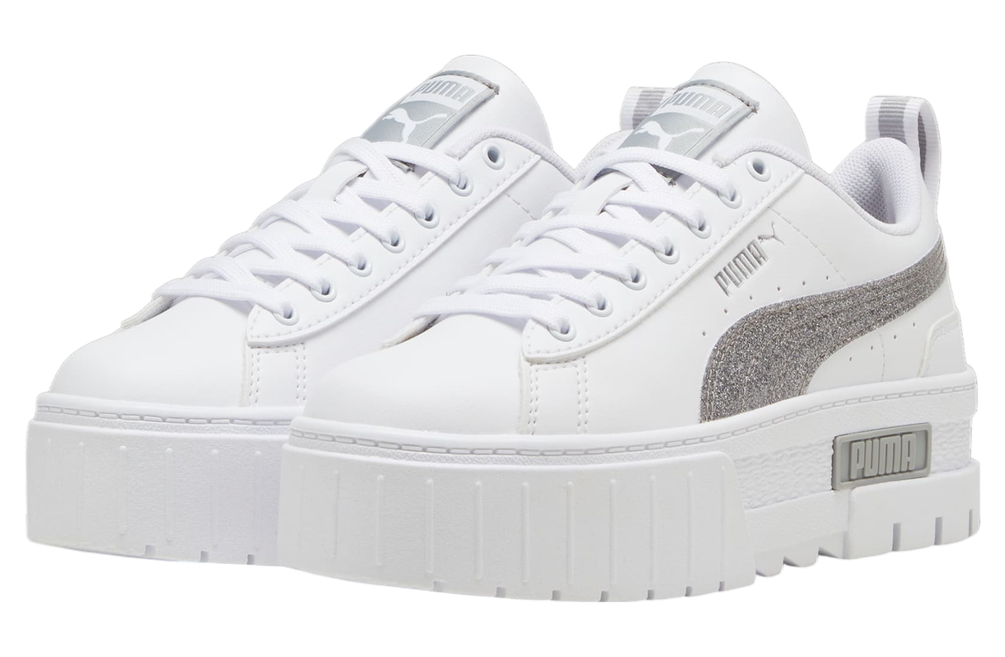 Puma Mayze Glitter Gs White / Silver