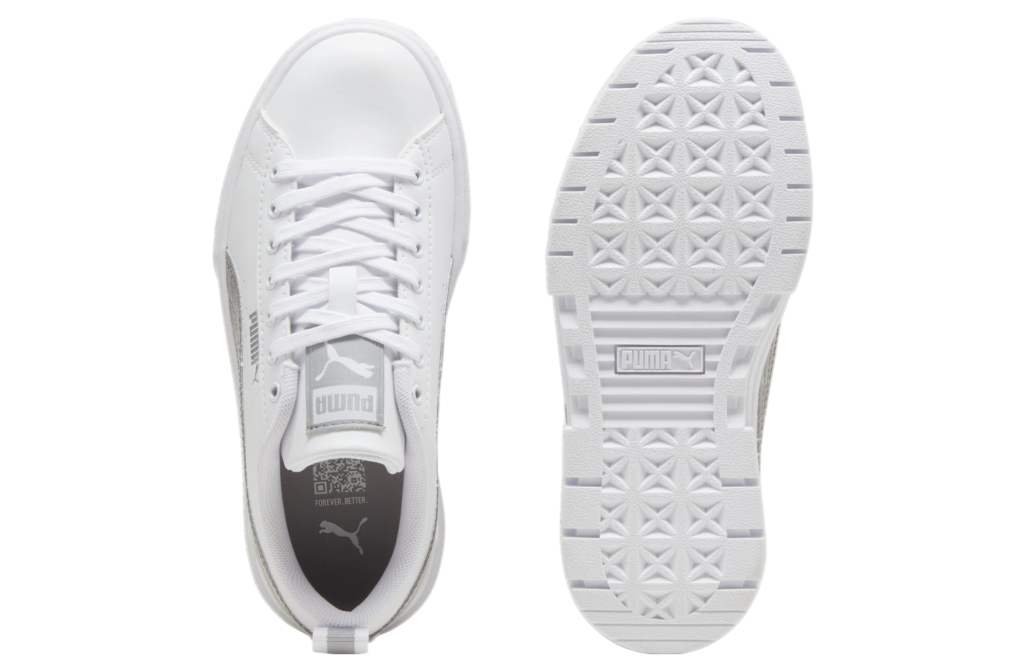 Puma Mayze Glitter Gs White / Silver