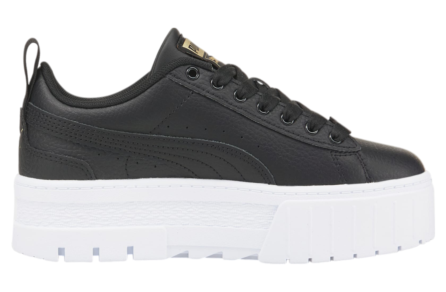 Puma Mayze Leather GS Black / Team Gold