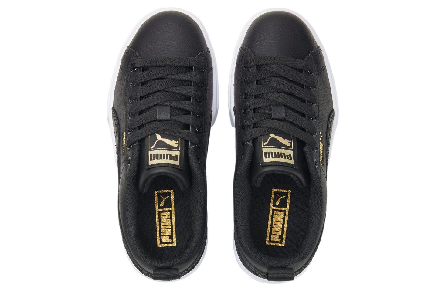 Puma Mayze Leather GS Black / Team Gold