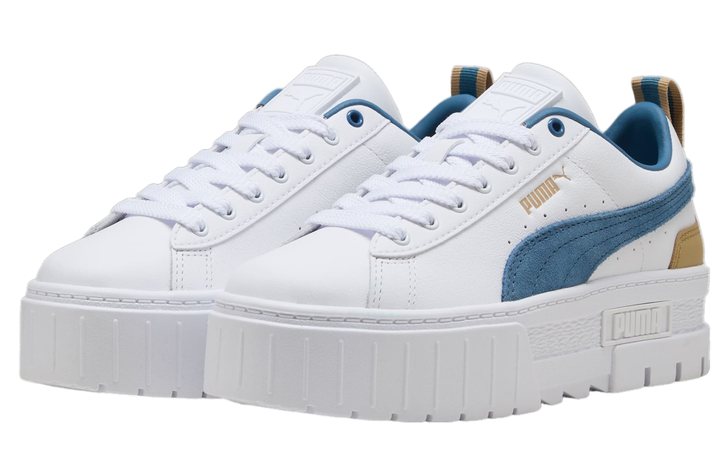 Puma Mayze Leather WMNS White / Blue Horizon