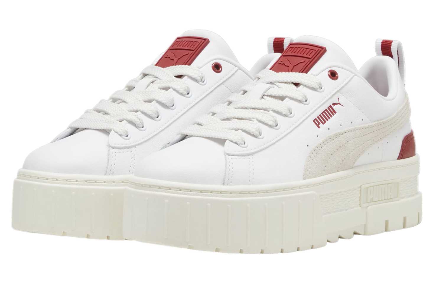 Puma Mayze Leather WMNS White / Intense Red