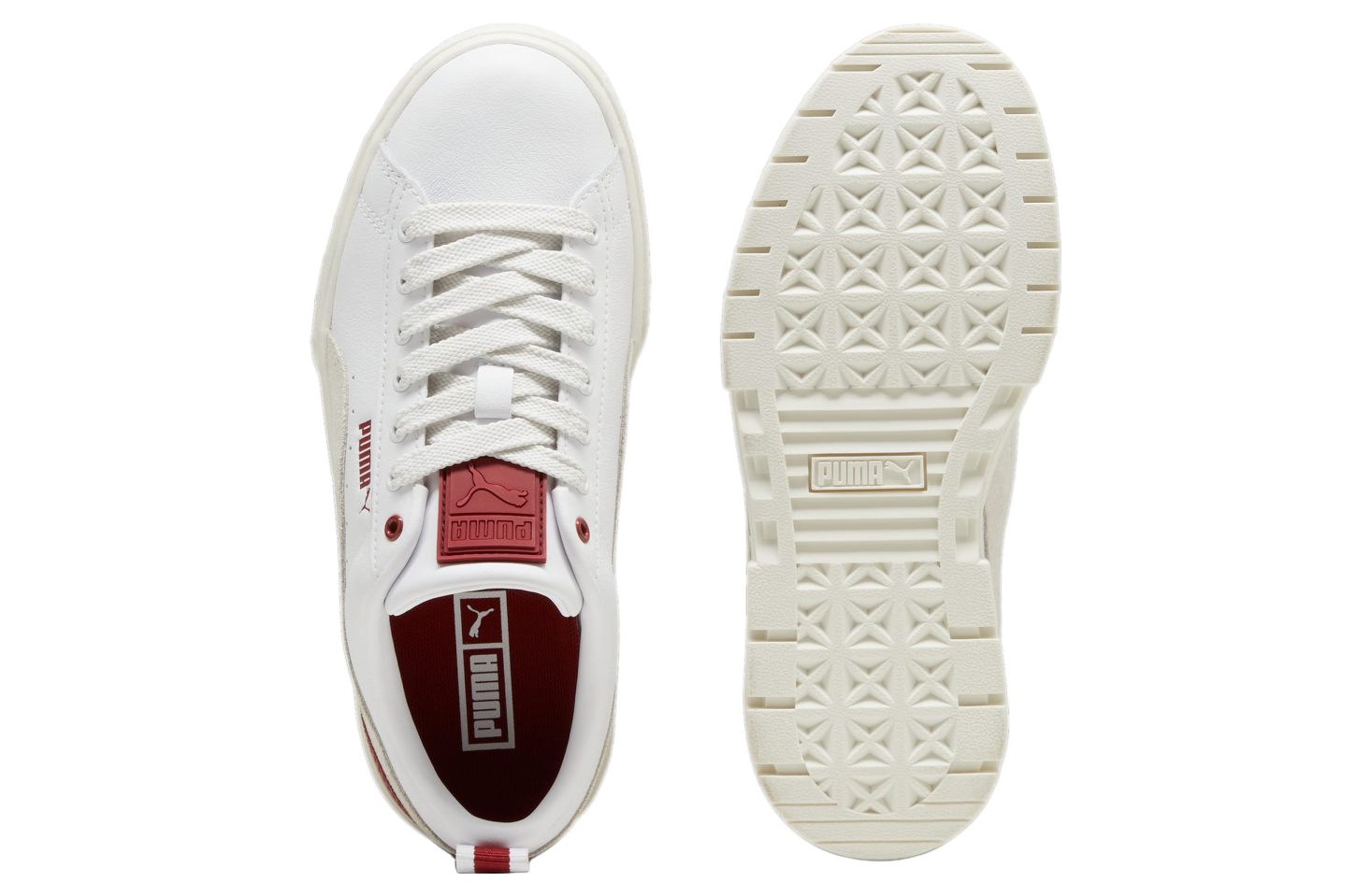 Puma Mayze Leather WMNS White / Intense Red