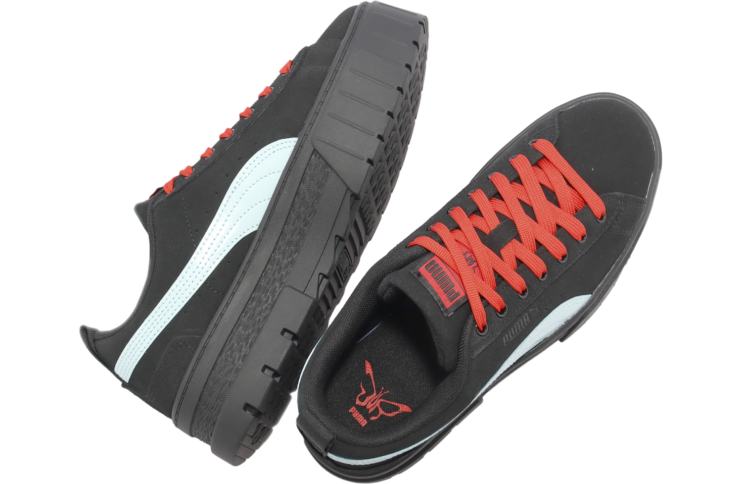 PUMA x DUA LIPA MAYZE SD★厚底★コラボ★BLACK-BLUE GLOW Puma x Dua Lipa Mayze Flutur 388013-01 Black Lace Up