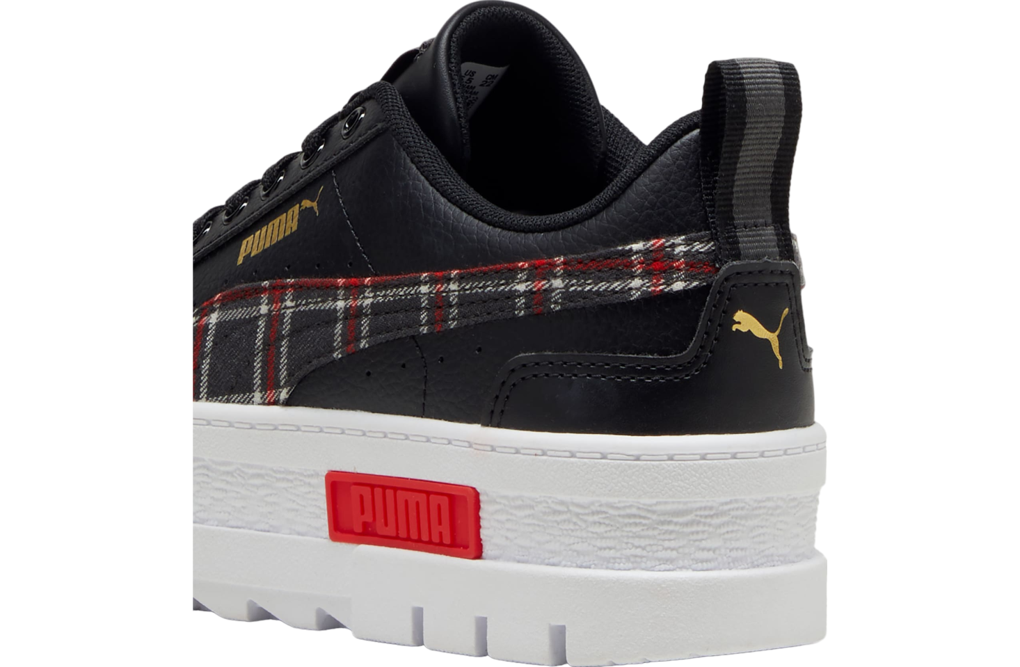 Puma Mayze Winter Tartan GS Black / For All Time Red