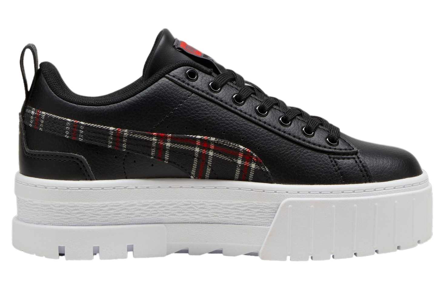 Puma Mayze Winter Tartan GS Black / For All Time Red