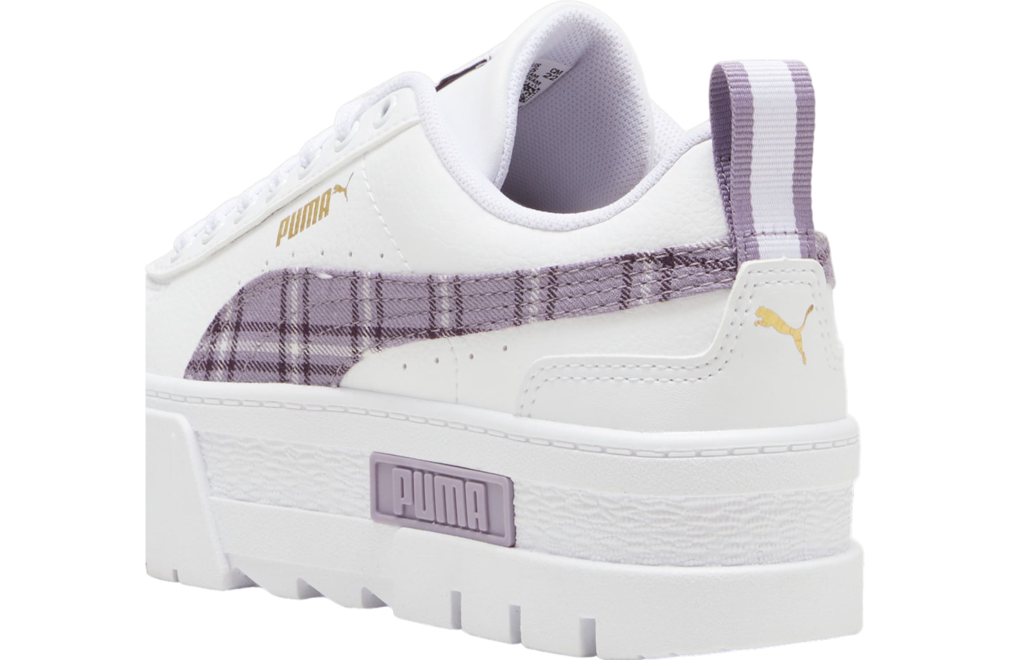 Puma Mayze Winter Tartan GS White / Pale Plum