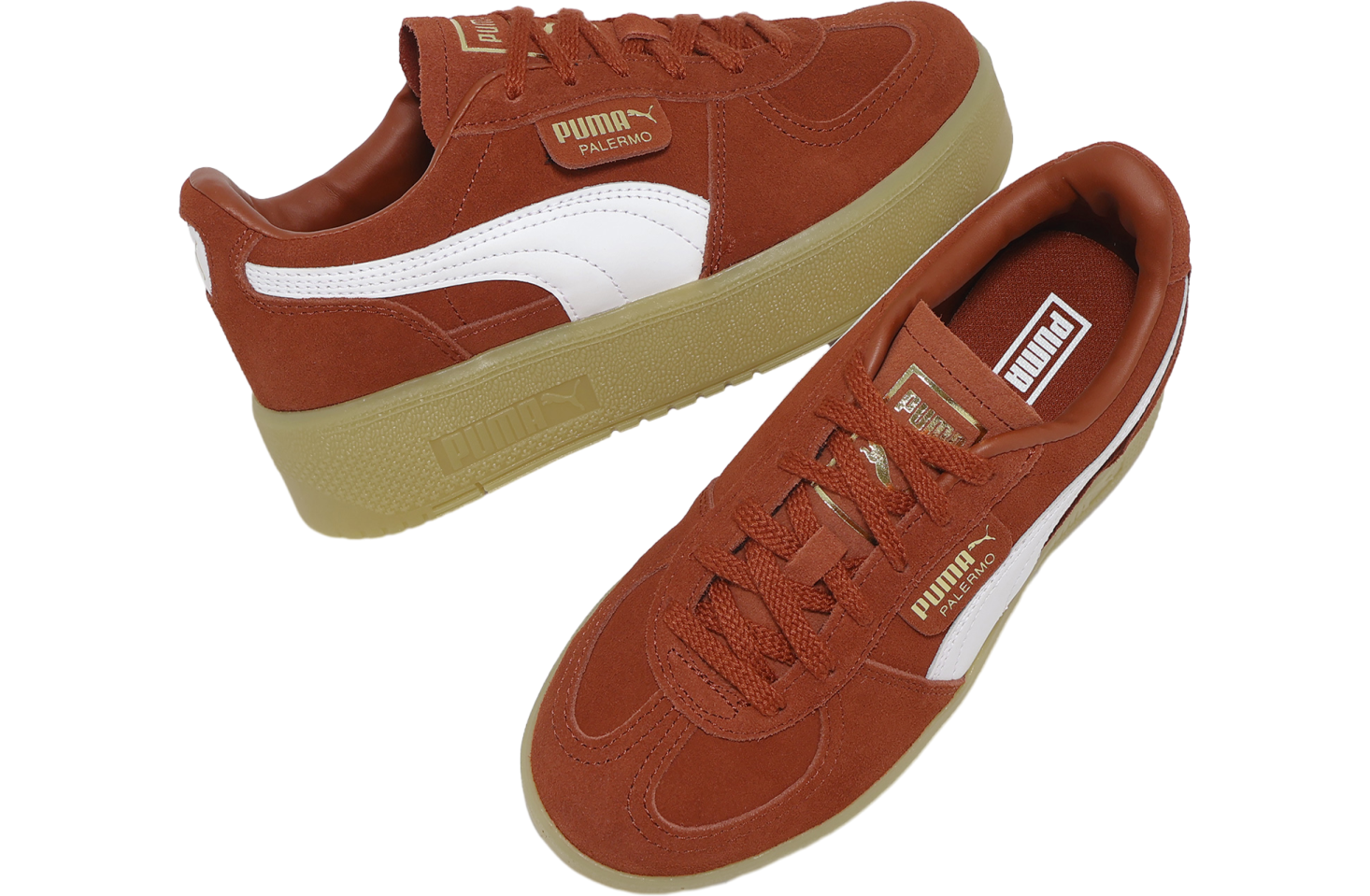 PUMA★PALERMO ELEVATA WNS★厚底★MARS RED-GUM PUMA Palermo Elevata Sneakers Women, Mars Red/Gum