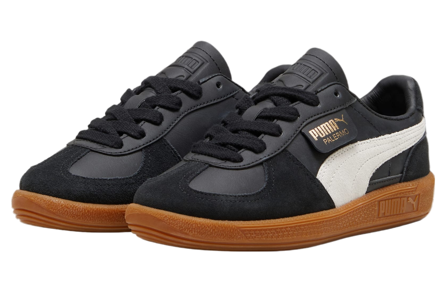 Puma Palermo Leather GS Black / Feather Gray