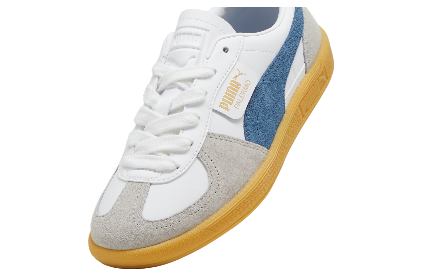 Puma Palermo Leather GS White / Blue Horizon / Gum