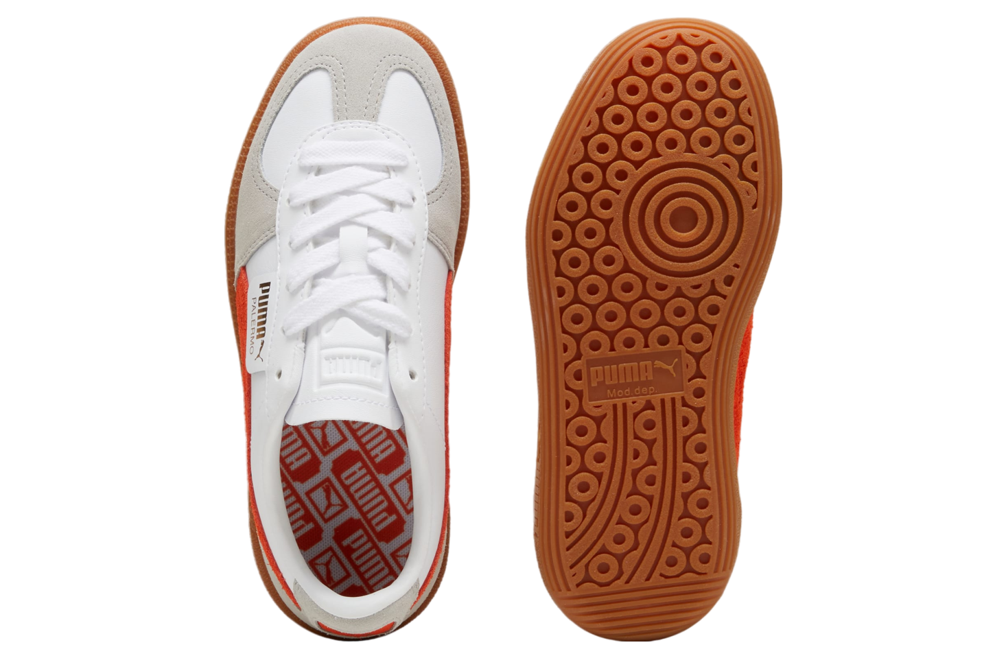 Puma Palermo Leather GS White / Redmazing / Gum