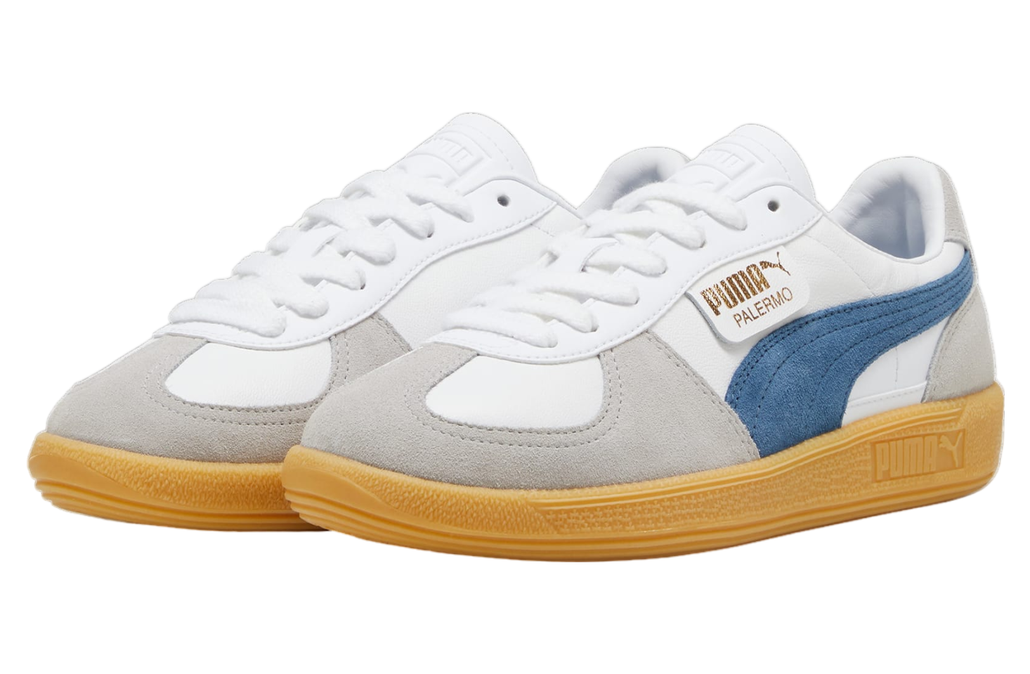 Puma Palermo Leather White / Blue Horizon