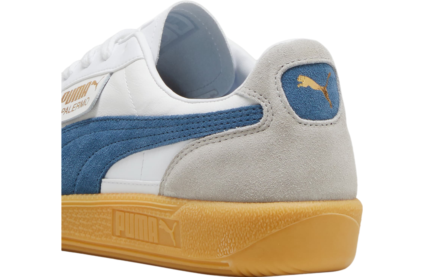 Puma Palermo Leather White / Blue Horizon