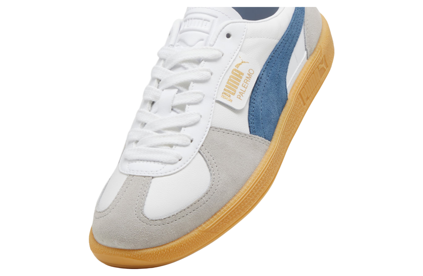 Puma Palermo Leather White / Blue Horizon