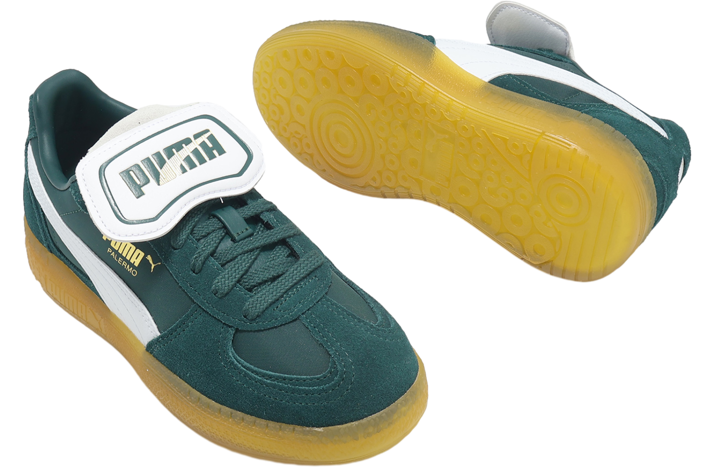 Puma Palermo Moda Tongue Wmns Green / White Puma Palermo Moda Tongue Wmns Green / White