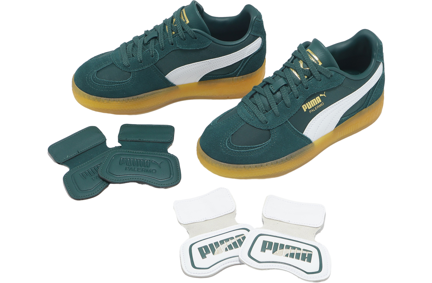 Puma Palermo Moda Tongue Wmns Green / White Puma Palermo Moda Tongue Wmns Green / White