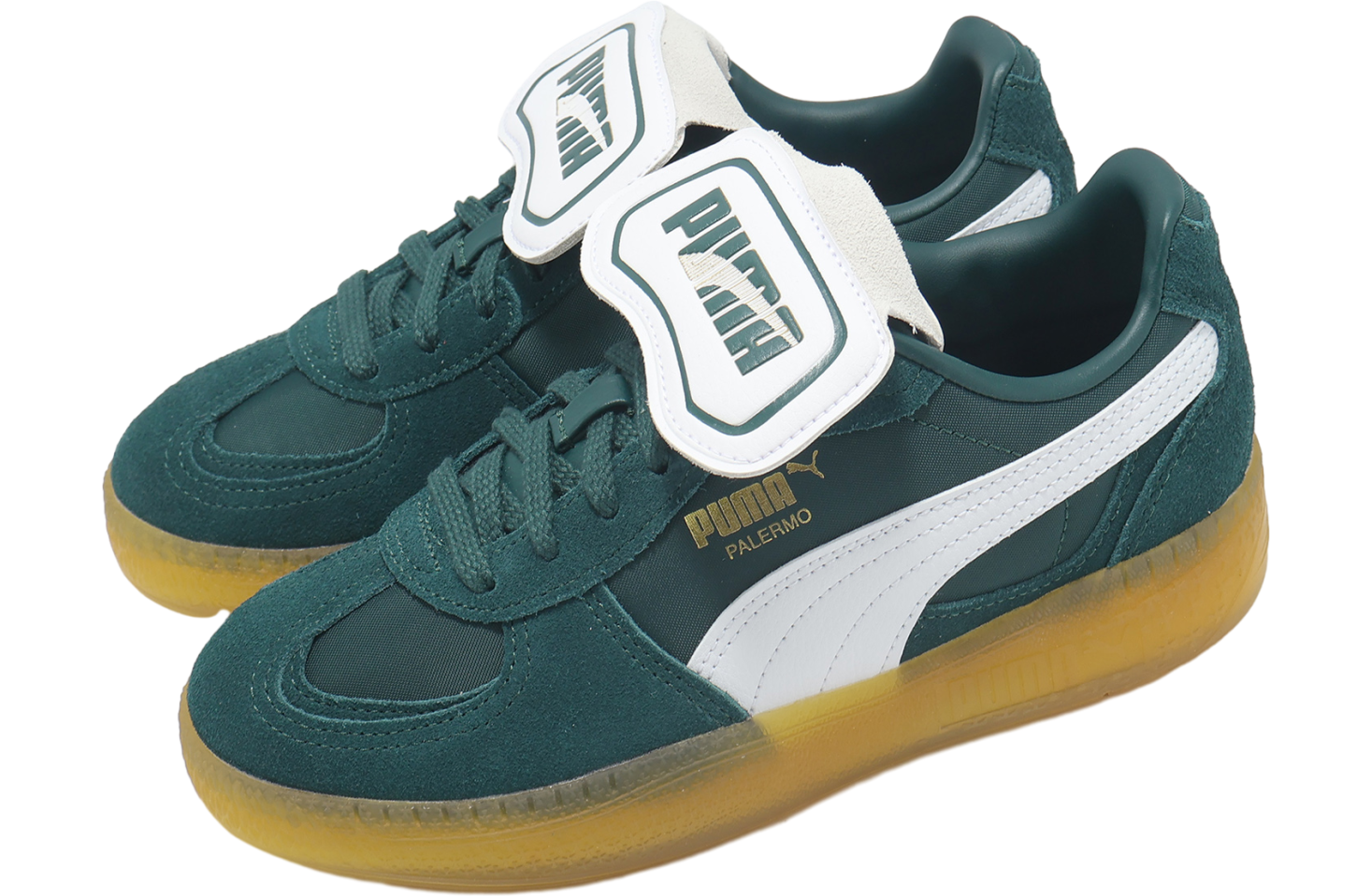 Puma Palermo Moda Tongue Wmns Green / White Puma Palermo Moda Tongue Wmns Green / White