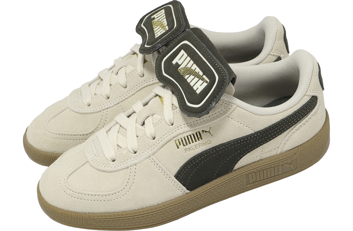Puma Palermo Premium Suede Alpine Snow / Dark Olive