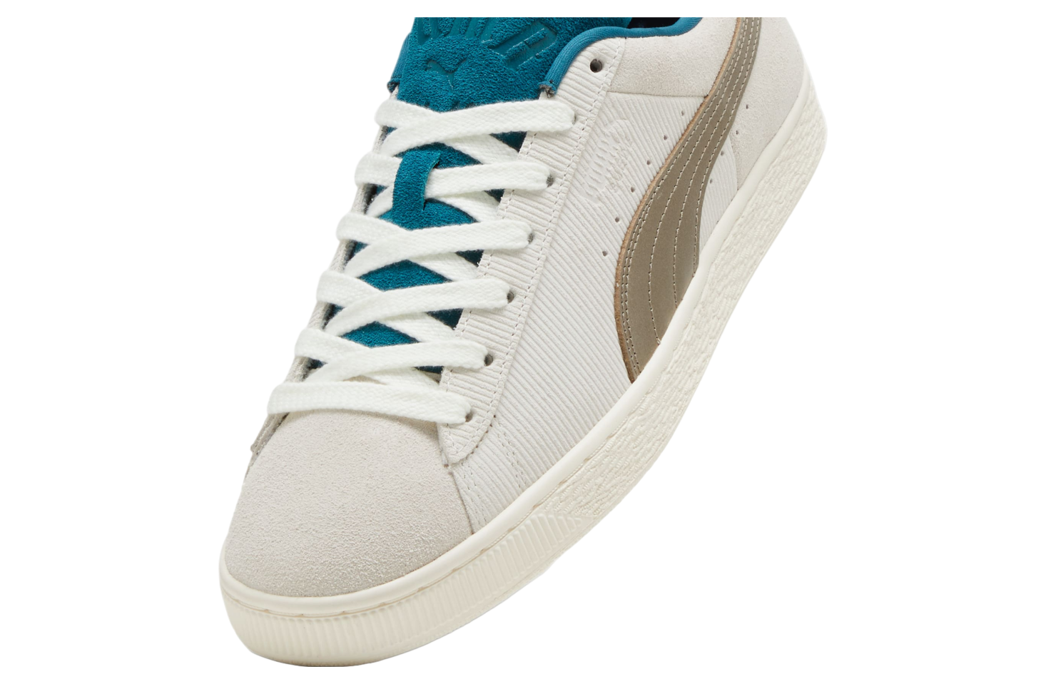 Puma Play Loud Suede Warm White / Cold Green