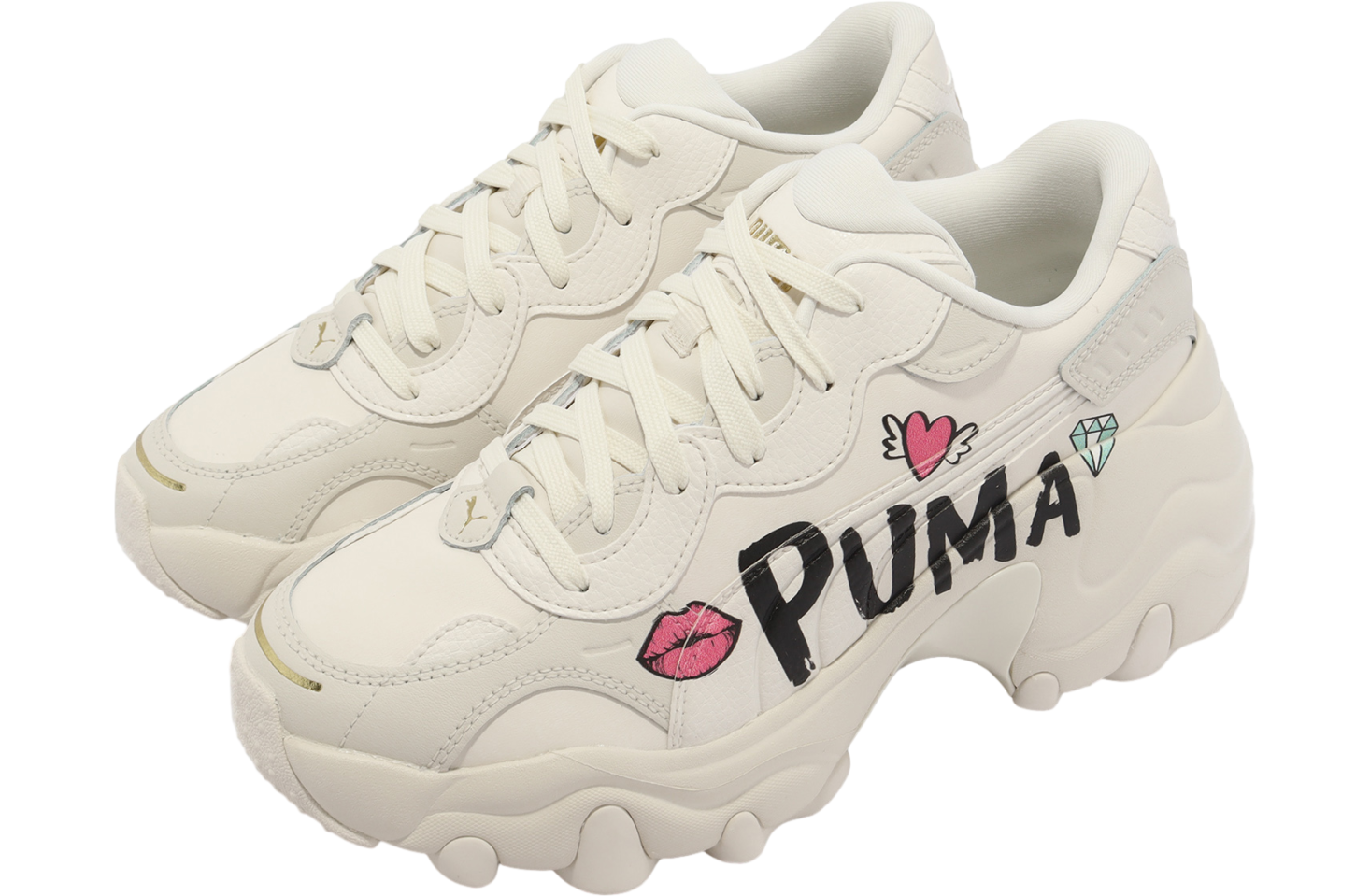 Puma Pulsar Wedge Logo WMNS White / Sun Kissed Coral