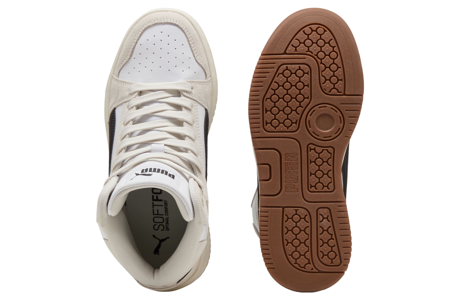 Puma Rebound Femme Mid Suede Wmns White / Black