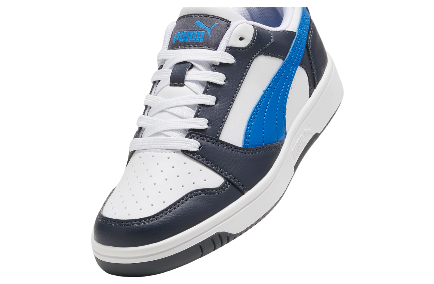 Puma Rebound V6 Lo GS White / Hyperlink Blue