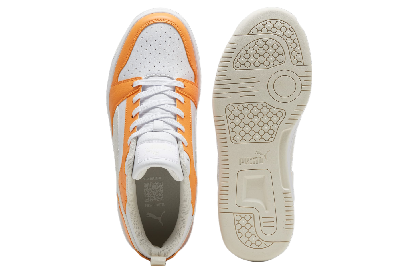 Puma Rebound V6 Low Clementine / White