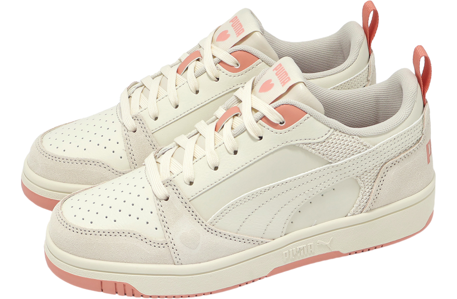 ☆PUMA☆ Coat Classic White Pink Silver 39502104 395021-04 Footwear Cheap Acm Jordan Outlet Softride Enzo Evo 377048 02