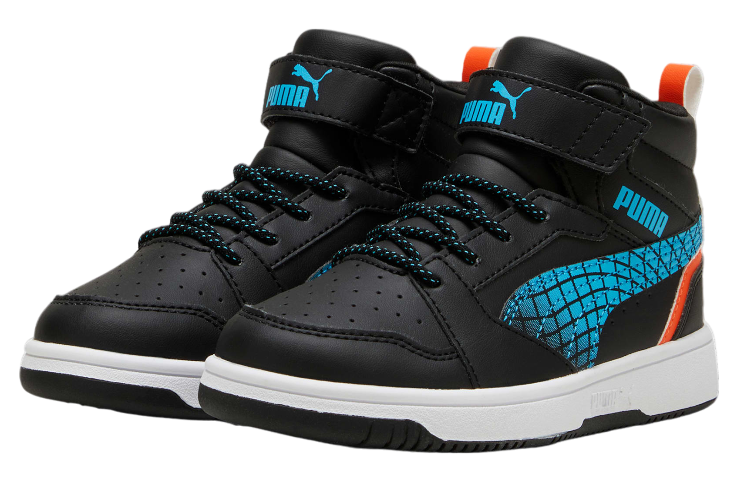 Puma Rebound V6 Mid GS Black / Flame Flicker