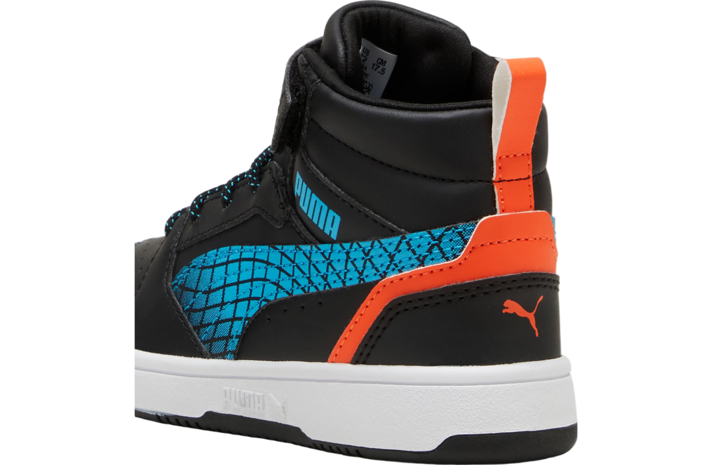 Puma Rebound V6 Mid GS Black / Flame Flicker