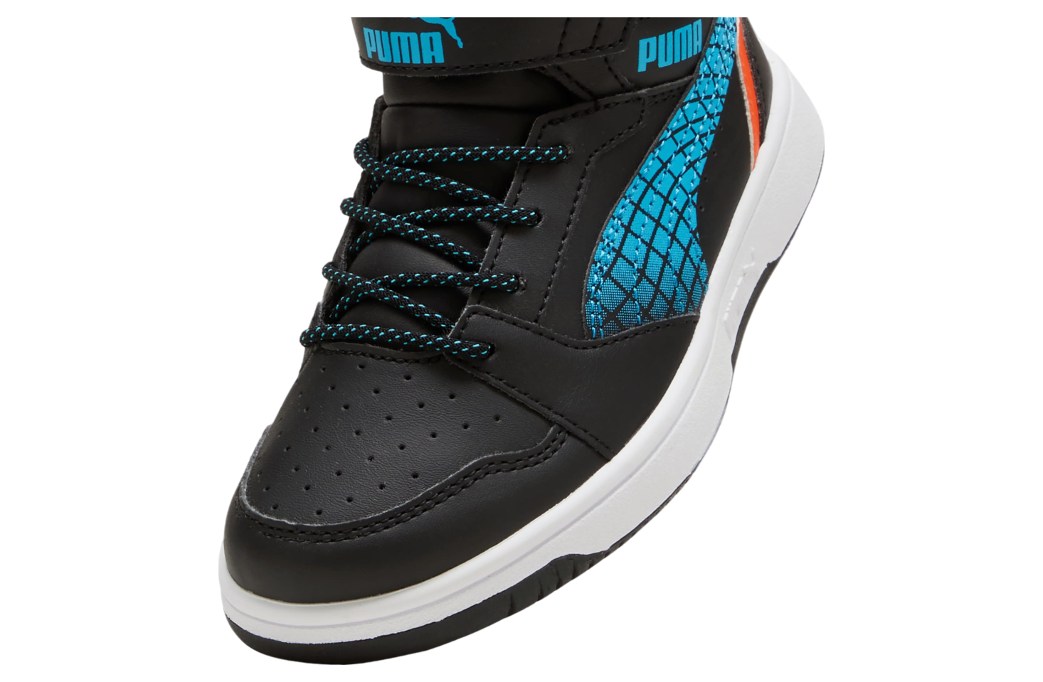 Puma Rebound V6 Mid GS Black / Flame Flicker