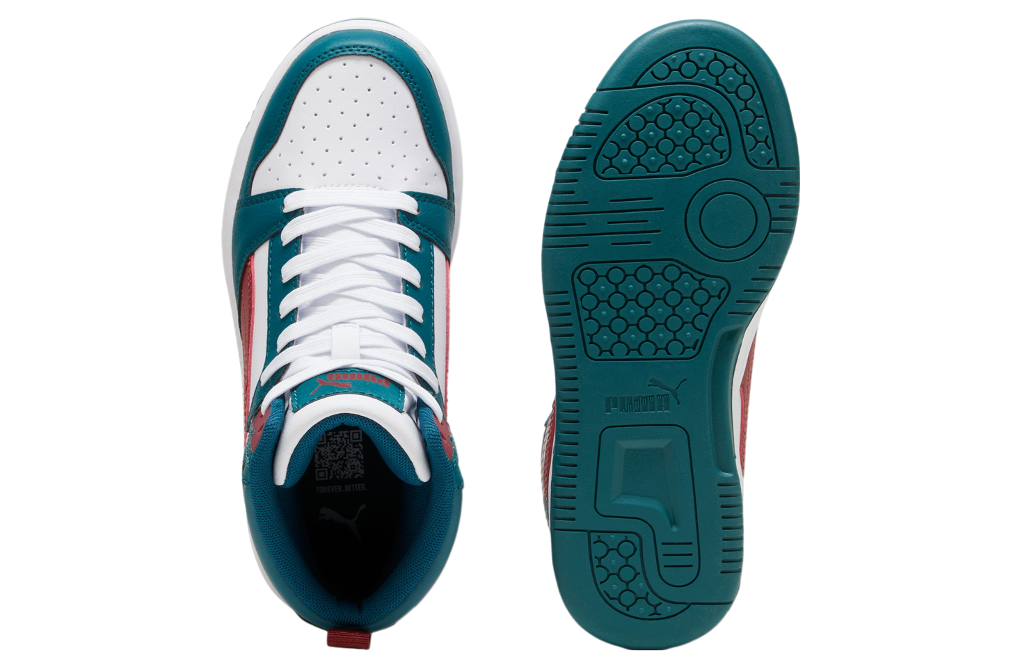 Puma Rebound V6 Mid GS Cold Green / Alpine Snow