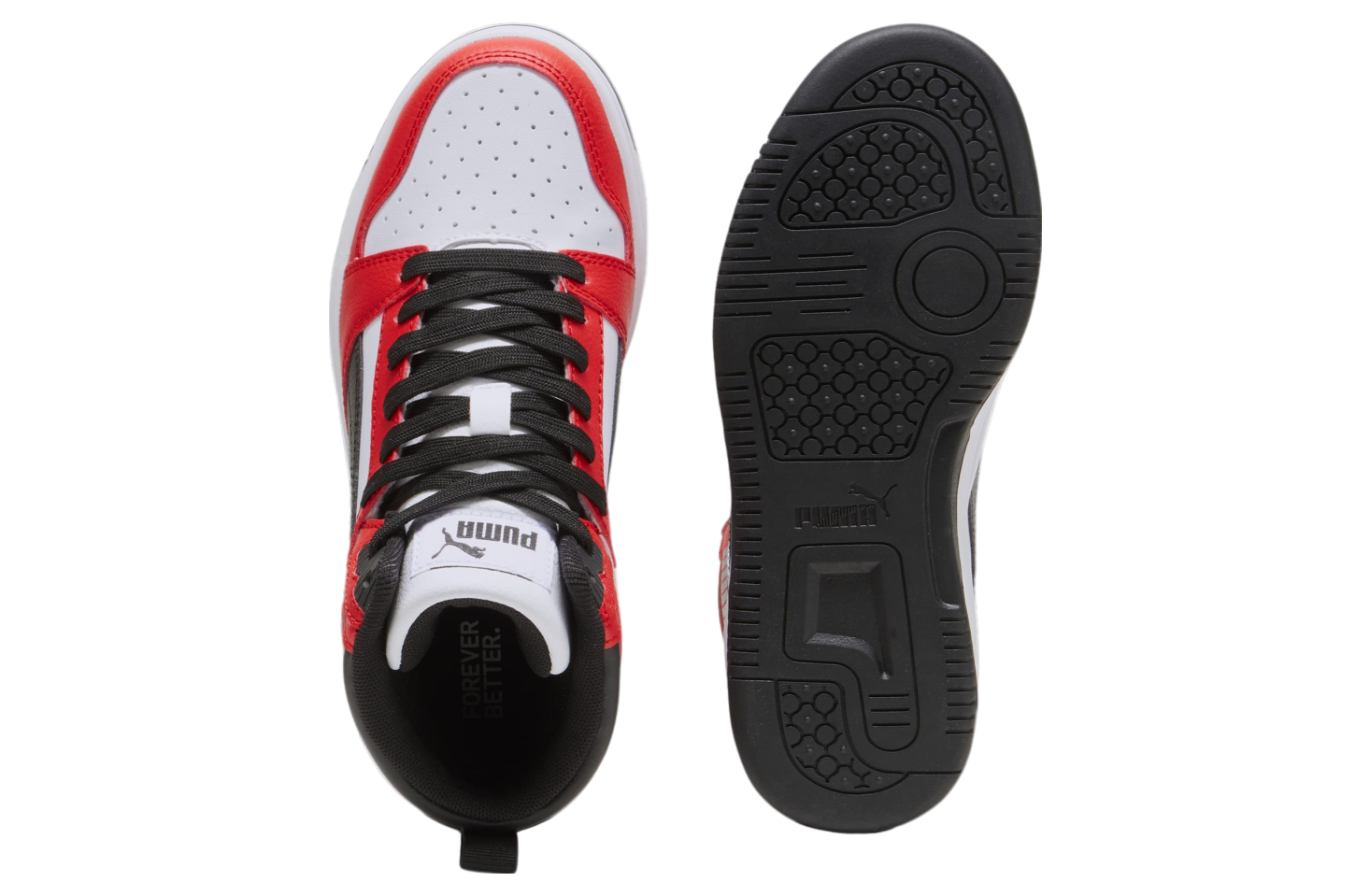 Puma Rebound V6 Mid GS White / Black / Red