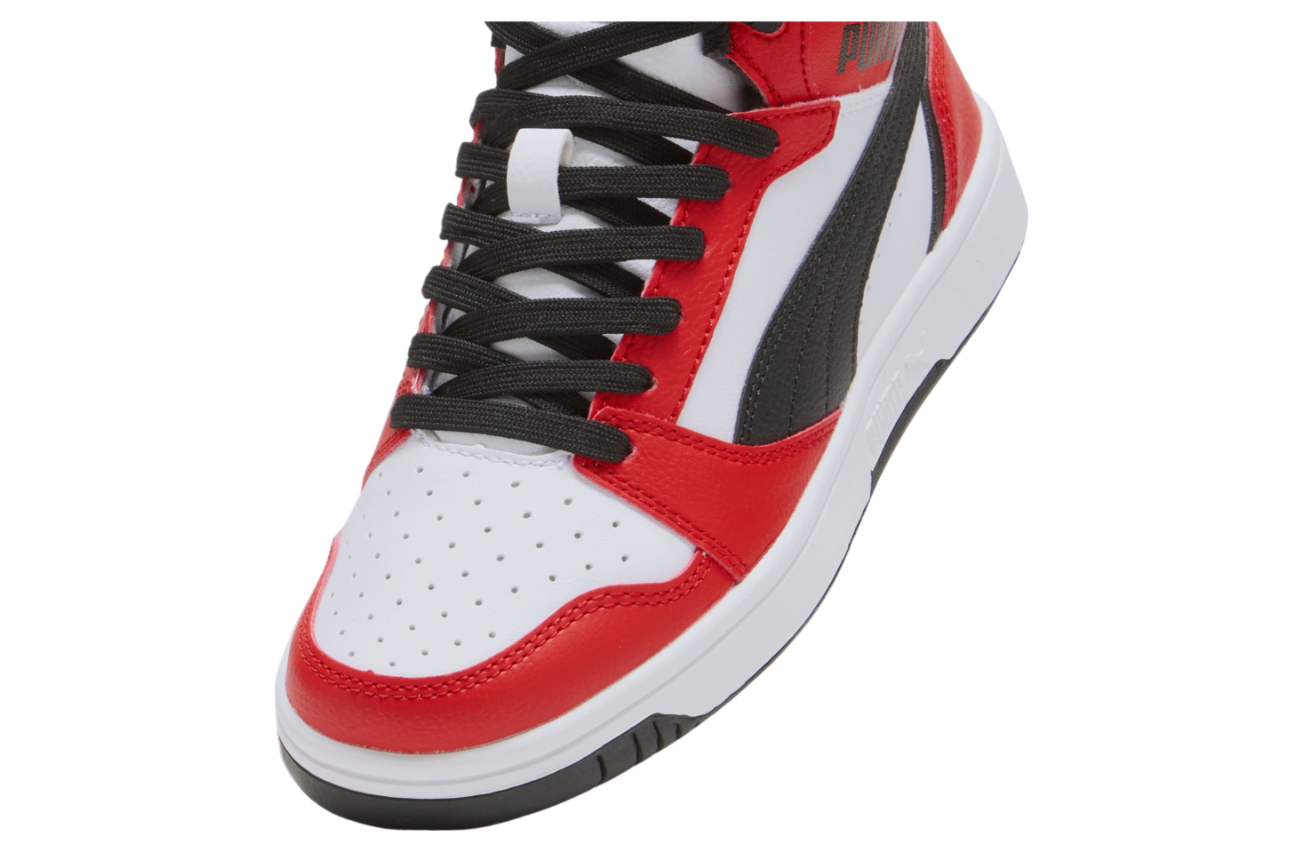 Puma Rebound V6 Mid GS White / Black / Red