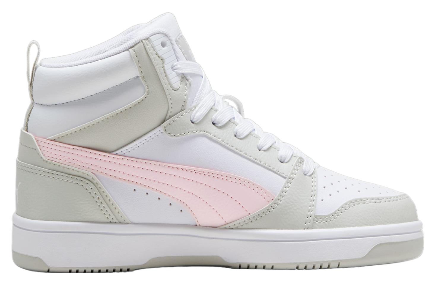 Puma Rebound V6 Mid GS White / Frosty Pink