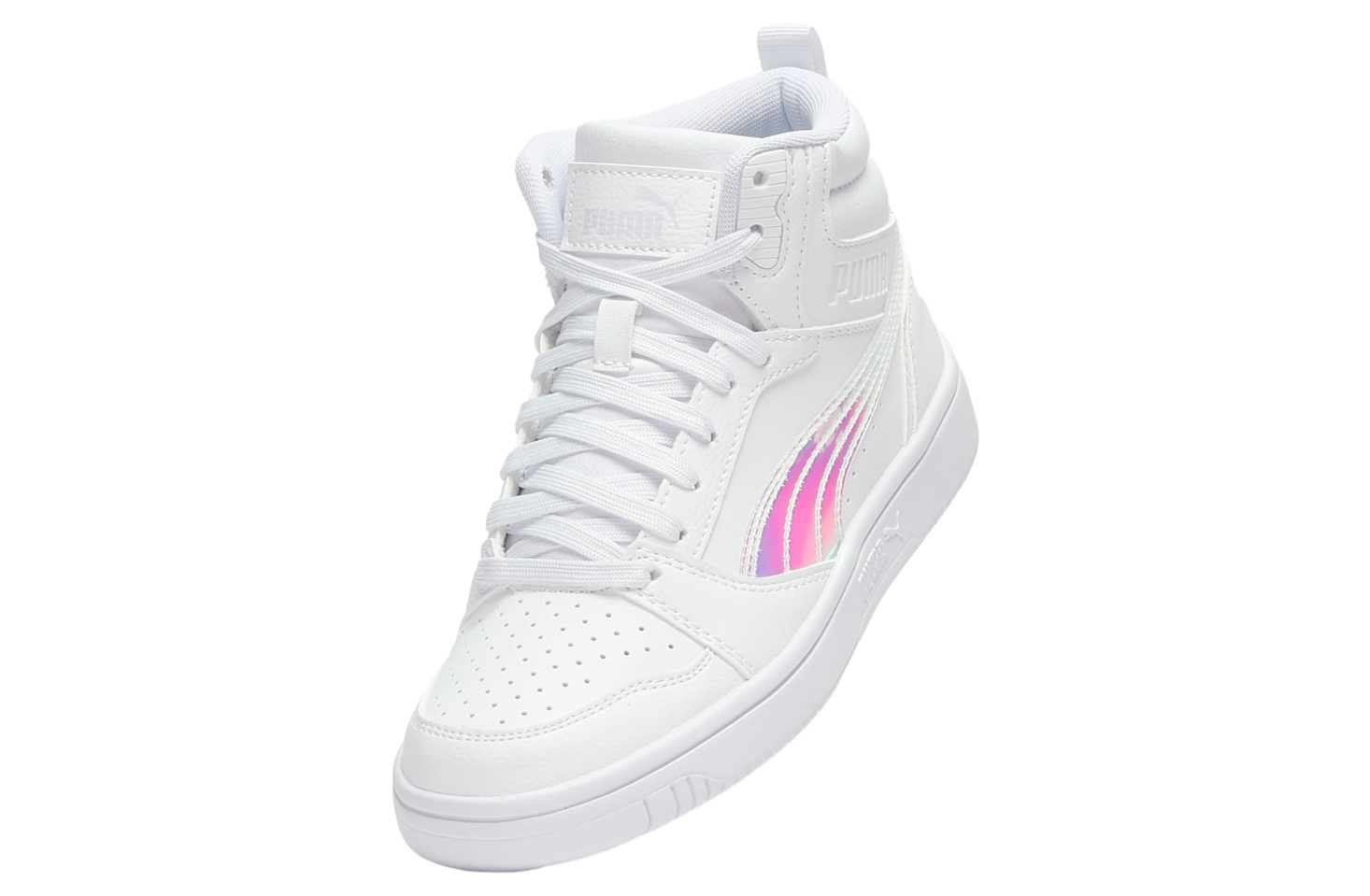 Puma Rebound V6 Shine GS White / Feather Gray