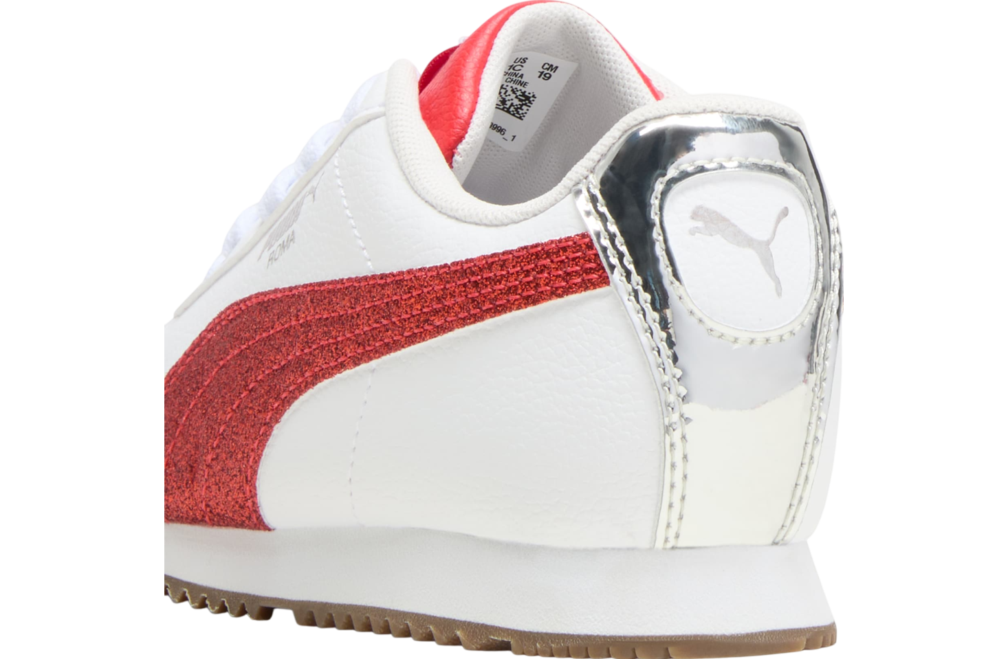 Puma Roma 24 Holiday Glitz Little Kids White / For All Time Red